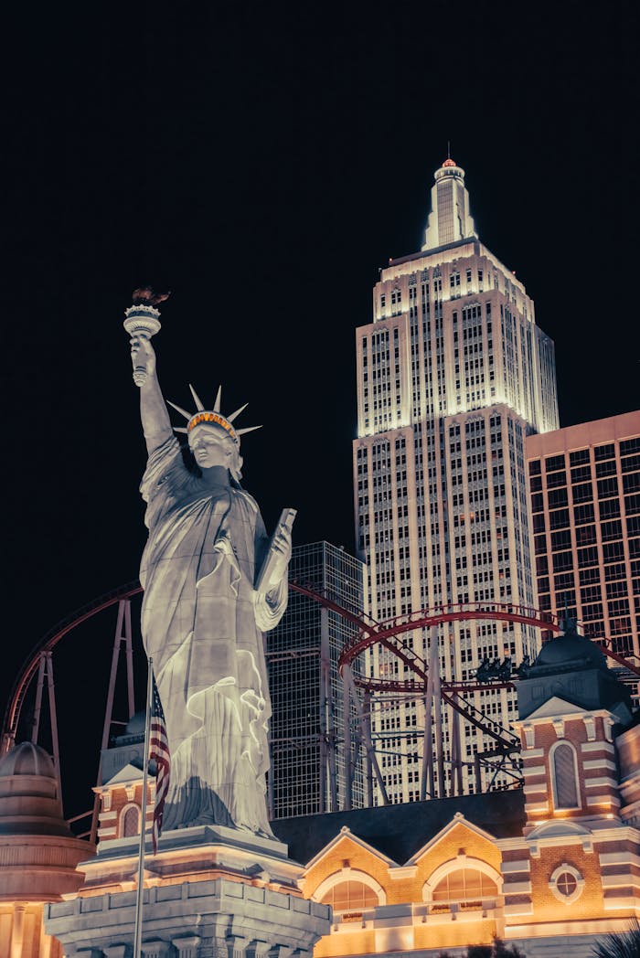 New York-New York Hotel in Las Vegas at Night